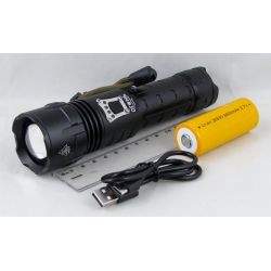 Фонарь светодиодный (1 мощ., акк.26650 + шнур TYPE-C H-934-P99 zoom
