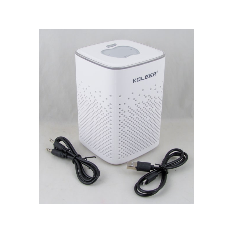 Колонки MP3 с FM-прием., USB, SD S-818 белая Bluetooth