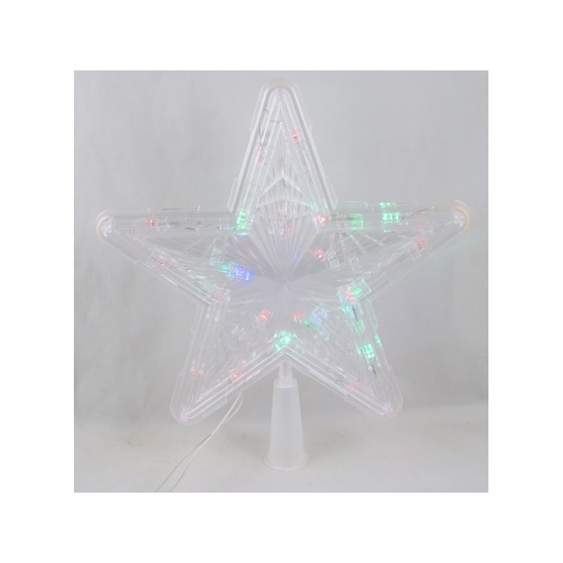 Звезда на елку большая светодиод. разноцветная W5-2