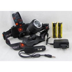 Фонарь головной HT-193-3 (2 ярк.+ 2акк.+ЗУ) 3реж. (красн.+ бел.) zoom 