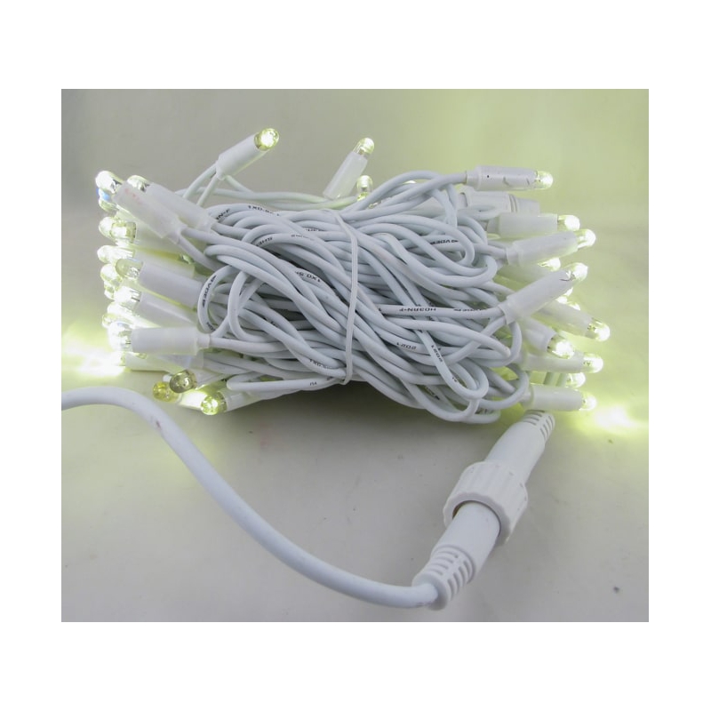 Гирлянда 100 ламп (8мм) светод. улич. (белый шнур) теплые белые W81YW