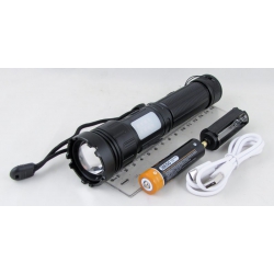 Фонарь светодиодный HYD-WH01-P90 (1 мощ., красн.+ бел., шнур TYPE-C) с магнитом, zoom