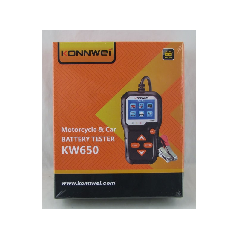 Тестер аккумуляторных батарей KW650 черный
