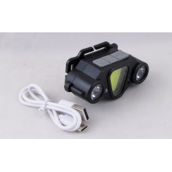 Фонарь головной YT-1867 (1 больш.+ 2 линзы, акк., шнур TYPE-C) бесконтактный