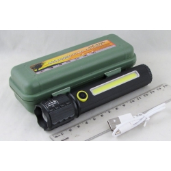 Фонарь светодиодный H-969-P50 (1 мощ.+1 больш., акк.+  шнур microUSB) zoom