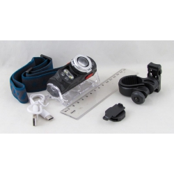 Фонарь головной/велосипед. HY-T660-1 (1 ярк.+ 4 диода, красн. мигалка, шнур TYPE-C) бесконтактный, z