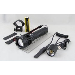 Фонарь светодиодный HD-200-TG (1 мощ., акк.+ шнур TYPE-C) на ружье, zoom