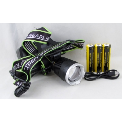 Фонарь головной HT-310-TG (1 ярк.,3 акк.+ шнур microUSB) zoom ??