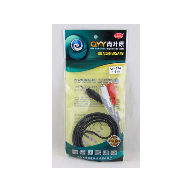 Кабель AUX-2RCA 1,5м Q-453A