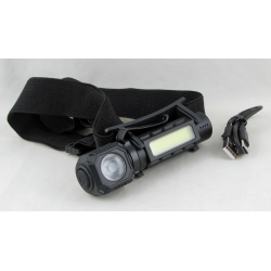 Фонарь головной HYT-6603 (1 больш.+1 ярк, аккум., шнур TYPE-C ) с магнитом