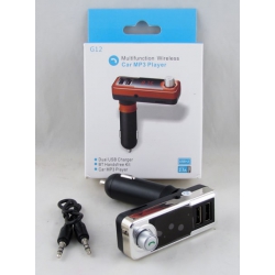 MP3 модулятор авто G-12 микро SD с экр. 2USB 2,1A