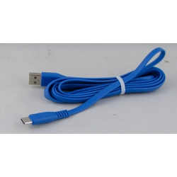 Кабель TYPE-C 2м RL-45 плоский синий