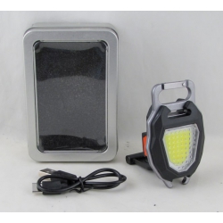 Фонарь-брелок (1 больш., красн. мигалка, шнур TYPE-C) W-5154 открывалка, карабин, свисток