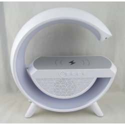 Колонка с беспроволдным зарядным устройством BT-2301 USB, TYPE-C с подсветкой, Bluetooth