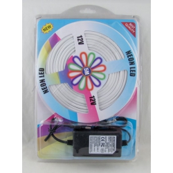 Светодиодная неоновая лента белая JSY-1250 (с блоком питания) 5м блистер