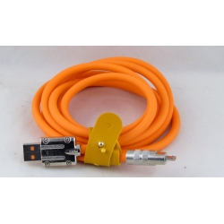 Кабель SAMSUNG 2м R-120A-V8 6A 120W Ø6mm силиконовый оранжевый с застежкой