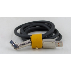 Кабель SAMSUNG 1м R-180-V8 6A 120W Ø6mm поворотный на 180° черный силиконовый с застежкой