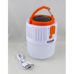 Фонарь для кемпинга YD-1512B-1 (1 больш., шнур microUSB) 5 режимов, подвесной, солнечн. батарея ??