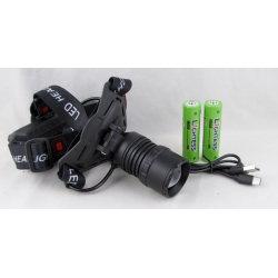Фонарь головной HL-1012-2D-P70 (1 ярк.+ 2акк.+ шнур TYPE-C) zoom