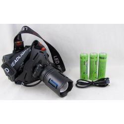 Фонарь головной HL-7012-3I-P90 (1 ярк.+ 3акк.+ шнур TYPE-C) zoom
