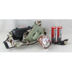 Фонарь налобный RE-8065M-T6 комуф. (1 ярк., 2 акк.+ шнур microUSB) zoom