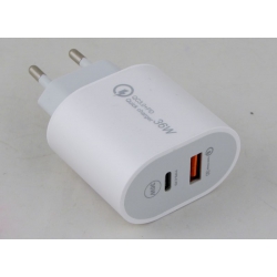 Сетевое зарядное устройство AR-1036-36W 5V 3A / 9V 2,4A / 12V 1,5A USB+PD 3,0 быстр. зарядка