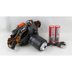 Фонарь налобный RE-33-3 (2 ярк.+ 2 акк., шнур microUSB ) (бел.+ желт.) zoom