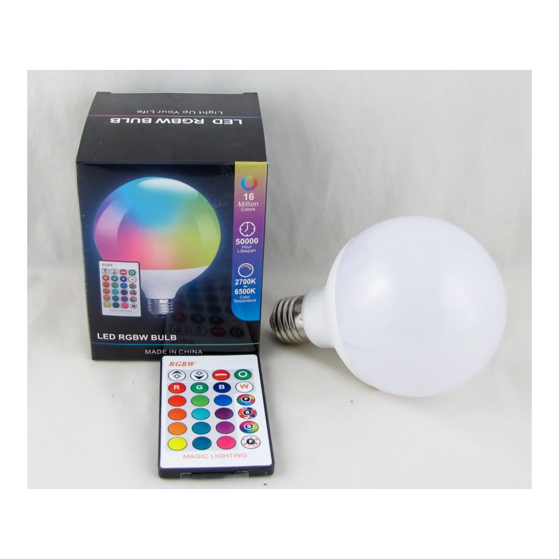 Лампа светодиодная цветная с пультом T-90