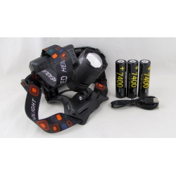 Фонарь налобный RE-022-P50-3B (1 ярк., 3 акк.+ шнур TYPE-C) zoom