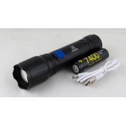 Фонарь светодиодный OL-K38-P50 (1 мощ., акк, шнур TYPE-C) с прищепкой, с магнитом, zoom