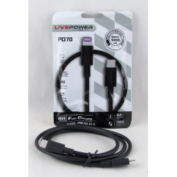 Кабель TYPE-C - LIGHTNING 1м PD-70 20W черный в пакетике