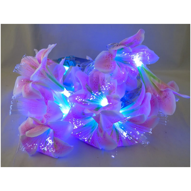 Гирлянда 16L 3,2м Z16-3A (цветы) розовые