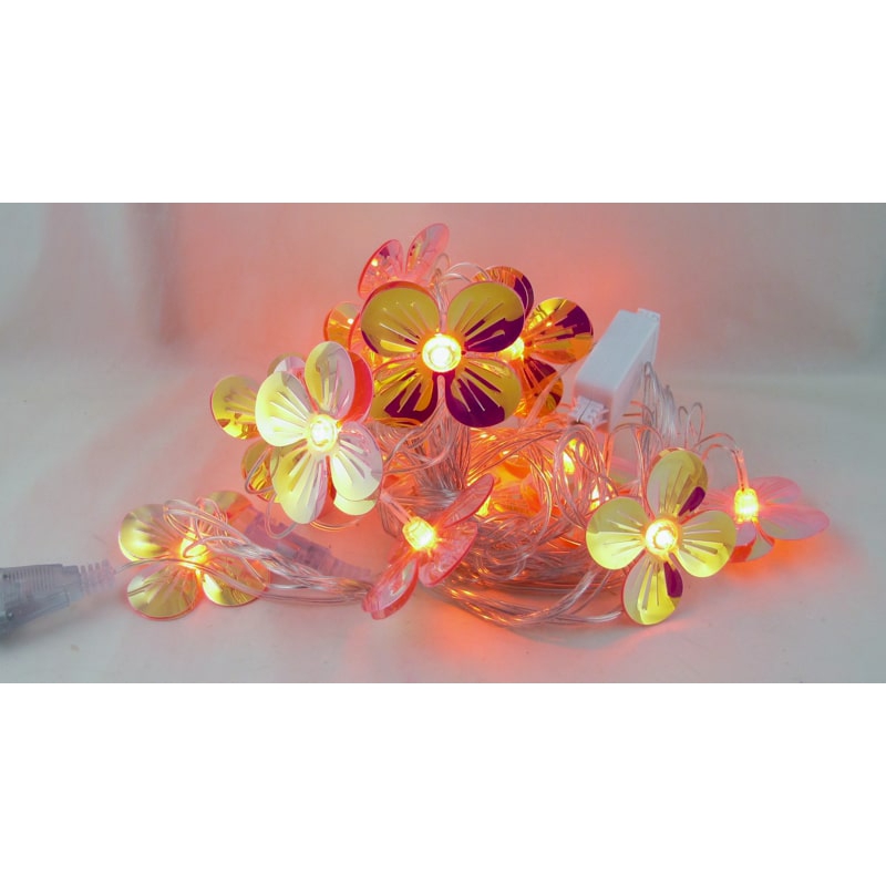 Гирлянда 16L 3,2м Z16-3C (цветы) красные