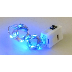 Гирлянда 30 светодиод (2 мм) 3м 3 реж. голубые прозрачн. от батар. G13