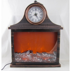 Камин декоративный с эффектом пламени ZP-3 с часами (шнур USB-5,5*2,5) 38,5см