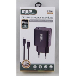 Сетевое зарядное устройство с кабелем TYPE-C - LIGHTNING XQ-60-IP черный 1,2м 1PD 20W