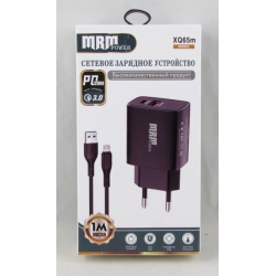 Сетевое зарядное устройство с кабелем SAMSUNG 3A XQ-65-V8 черный 1м PD20W + USB QC3.0