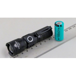 Фонарь светодиодный YYC-6086-PM20-TG (1 мощ., акк.16340, шнур TYPE-C)  малый, с прищепкой, zoom