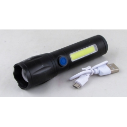 Фонарь светодиодный RE-C81 (1 мощ.+ 1 больш., встроен. акк.+ шнур microUSB) zoom