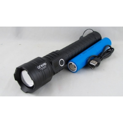 Фонарь светодиодный H-3041-PM60-TG (1 мощ., 2*26650 (двойной), шнур TYPE-C) цифровой экран, zoom