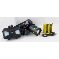 Фонарь головной HT-3083-PM-TG (1 ярк.+ 3акк.+ шнур TYPE-C) zoom