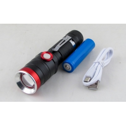 Фонарь светодиодный YYC-736-T6  (1 мощ., акк.+ЗУ, шнур microUSB) zoom 