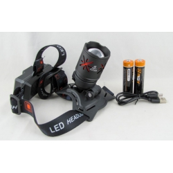 Фонарь головной HYT-012-2H-TG (1 ярк.+ 2акк.+ шнур TYPE-C) zoom
