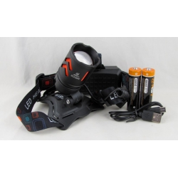 Фонарь головной HYT-012-2K-P90 (1 ярк.+ 2акк.+ шнур TYPE-C) zoom