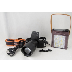 Фонарь налобный HT-3093-PM30-TG (1 ярк.+ 3акк.+ шнур TYPE-C) zoom