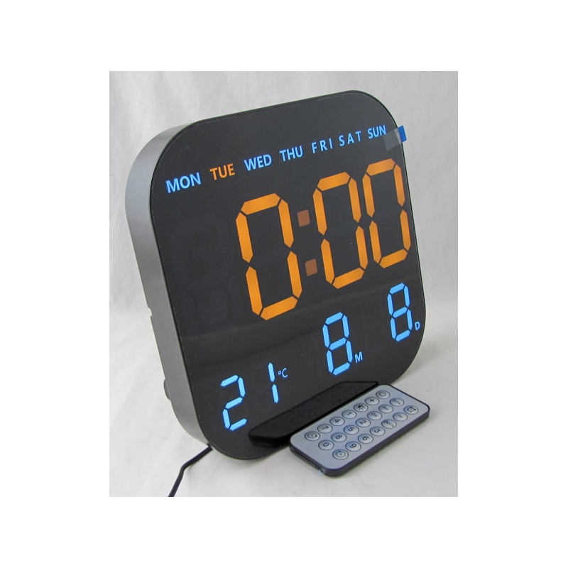 Часы-будильник электронные GH-6650-9 (оранжевые цифры)