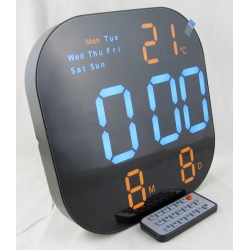 Часы-будильник электронные GH-6633 (белые+оранжевые цифры) с температурой, с датой, с пультом