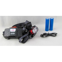 Фонарь налобный K-28(8042)-T6 (2 линзы, 2акк.+ шнур TYPE-C)