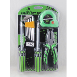 Набор инструментов 5в1 L-53 (пассатижи, 2 отвертки, рулетка 3м, 5 шестигранников)