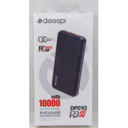 PowerBank 2USB+TYPE-C DP-01Q 10000mAh Вход TYPE-C/Micro PD20W/QC3.0/Fast 22,5W быстрая зарядка